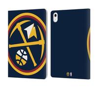 Head Case Designs Licenza Ufficiale NBA Sovradimensionato Denver Nuggets Logo Custodia Portafoglio in Pelle Compatibile con Apple iPad Air 11 2020/2022/2024/2025