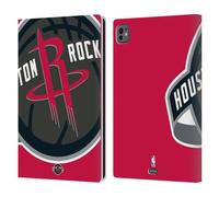 Head Case Designs Licenza Ufficiale NBA Sovradimensionato Houston Rockets Logo Custodia Portafoglio in Pelle Compatibile con Apple iPad PRO 11 M4/M5 2024/2025