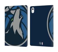 Head Case Designs Licenza Ufficiale NBA Sovradimensionato Minnesota Timberwolves Logo Custodia Portafoglio in Pelle Compatibile con Apple iPad Air 11 2020/2022/2024/2025
