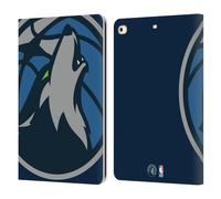 Head Case Designs Licenza Ufficiale NBA Sovradimensionato Minnesota Timberwolves Logo Custodia Portafoglio in Pelle Compatibile con Apple iPad 9.7 2017 / iPad 9.7 2018