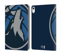 Head Case Designs Licenza Ufficiale NBA Sovradimensionato Minnesota Timberwolves Logo Custodia Portafoglio in Pelle Compatibile con Apple iPad 10.9 2022/2025