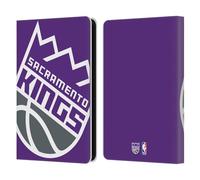 Head Case Designs Licenza Ufficiale NBA Sovradimensionato Sacramento Kings Logo Custodia Portafoglio in Pelle Compatibile con Amazon Kindle 11th Gen (2024)