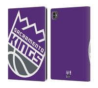 Head Case Designs Licenza Ufficiale NBA Sovradimensionato Sacramento Kings Logo Custodia Portafoglio in Pelle Compatibile con Apple iPad PRO 11 M4/M5 2024/2025