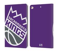 Head Case Designs Licenza Ufficiale NBA Sovradimensionato Sacramento Kings Logo Custodia Portafoglio in Pelle Compatibile con Apple iPad 9.7 2017 / iPad 9.7 2018