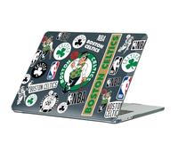 Head Case Designs Licenza Ufficiale NBA Stampa Collage Adesivi Boston Celtics Custodia Laptop Nero con Glitter Armatura Cristallo Compatibile con MacBook Air 13.6" A2681/A3113/A3240 2022/2024/2025