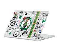 Head Case Designs Licenza Ufficiale NBA Stampa Collage Adesivi Boston Celtics Custodia Laptop Trasparente con Glitter Compatibile con MacBook Air 13.6" A2681/A3113/A3240 2022/2024/2025