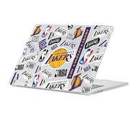 Head Case Designs Licenza Ufficiale NBA Stampa Collage di Adesivi Los Angeles Lakers Custodia Laptop Trasparente con Glitter Compatibile con MacBook Air 13.6" A2681/A3113/A3240 2022/2024/2025