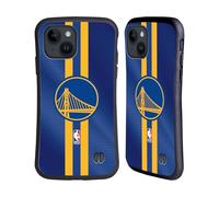 Head Case Designs Licenza Ufficiale NBA Strisce Golden State Warriors Custodia Cover Ibrida Compatibile con Apple iPhone 15