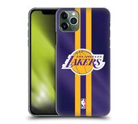 Head Case Designs Licenza Ufficiale NBA Strisce Los Angeles Lakers Custodia Cover Dura per Parte Posteriore Compatibile con Apple iPhone 11 PRO Max