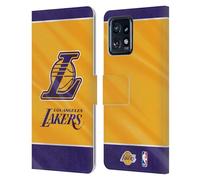 Head Case Designs Licenza Ufficiale NBA Striscione Orizzontale Los Angeles Lakers Custodia Portafoglio in Pelle Compatibile con Moto Edge 40 PRO/Plus 2023