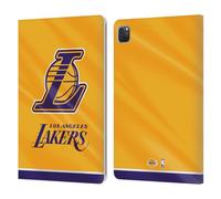 Head Case Designs Licenza Ufficiale NBA Striscione Orizzontale Los Angeles Lakers Custodia Portafoglio in Pelle Compatibile con Apple iPad PRO 11 2020/2021 / 2022