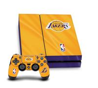 Head Case Designs Licenza Ufficiale NBA Striscione Orizzontale Los Angeles Lakers Vinile Sticker Gaming Pelle Adesivo Compatibile con Sony Playstation 4 PS4 Console And DualShock 4 Controller Bundle