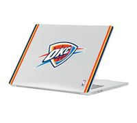 Head Case Designs Licenza Ufficiale NBA Testo Design Blu Oklahoma City Thunder Logo Custodia Laptop Trasparente Armatura Cristallo Compatibile con MacBook Air 13.6" A2681/A3113/A3240 2022/2024/2025