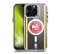 Head Case Designs Licenza Ufficiale NBA Testo Design Rosso Atlanta Hawks Logo Custodia Antiurto [Protezione di Grado Militare] Compatibile con Apple iPhone 15 PRO Max e Compatibile con MagSafe