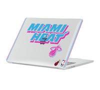 Head Case Designs Licenza Ufficiale NBA Testo Design Vice Nero Miami Heat Logo Custodia Laptop Trasparente con Glitter Compatibile con MacBook Air 13.6" A2681/A3113/A3240 2022/2024/2025