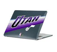 Head Case Designs Licenza Ufficiale NBA Testo Design Viola Utah Jazz Logo Custodia Laptop Nero con Glitter Armatura Rigida Cristallo Compatibile con MacBook Air 13.6" A2681/A3113/A3240 2022/2024/2025