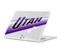 Head Case Designs Licenza Ufficiale NBA Testo Design Viola Utah Jazz Logo Custodia Laptop Trasparente Armatura Rigida Cristallo Compatibile con MacBook Air 13.6" A2681/A3113/A3240 2022/2024/2025