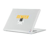 Head Case Designs Licenza Ufficiale NBA Testo Giallo Denver Nuggets Logo Custodia Laptop Trasparente con Glitter Armatura Cristallo Compatibile con MacBook Air 13.6" A2681/A3113/A3240 2022/2024/2025