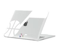 Head Case Designs Licenza Ufficiale NBA Testo Oversize Utah Jazz Logo Custodia Laptop Trasparente Armatura Rigida Cristallo Compatibile con MacBook Air 13.6" A2681/A3113/A3240 2022/2024/2025
