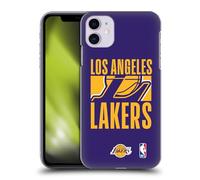 Head Case Designs Licenza Ufficiale NBA Tipografia Los Angeles Lakers Custodia Cover Dura per Parte Posteriore Compatibile con Apple iPhone 11