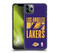 Head Case Designs Licenza Ufficiale NBA Tipografia Los Angeles Lakers Custodia Cover Dura per Parte Posteriore Compatibile con Apple iPhone 11 PRO Max