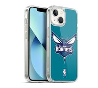 Head Case Designs Licenza Ufficiale NBA Verde Acqua Charlotte Hornets Logo Custodia in Gel [Protezione di Grado Militare] Compatibile con Apple iPhone 13