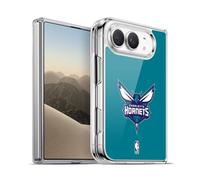 Head Case Designs Licenza Ufficiale NBA Verde Acqua Charlotte Hornets Logo Custodia in Gel [Protezione di Grado Militare] Compatibile Con Apple iPhone Duo E Compatibile Con MagSafe