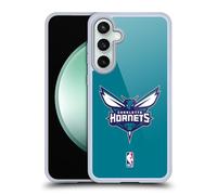 Head Case Designs Licenza Ufficiale NBA Verde Acqua Charlotte Hornets Logo Custodia in Gel [Protezione di Grado Militare] Compatibile con Samsung Galaxy S23 Fe 5G E Compatibile con MagSafe