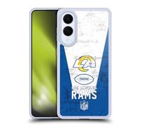 Head Case Designs Licenza Ufficiale NFL Banner 100esimo Los Angeles Rams Logo Art Custodia in Gel [Protezione di Grado Militare] Compatibile con Samsung Galaxy S25 Edge