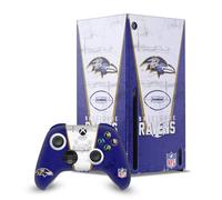 Head Case Designs Licenza Ufficiale NFL Banner Baltimore Ravens Pacchetto Console Da Gioco Wrap E Pelle Per Controller Compatibile con Xbox Series X