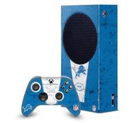 Head Case Designs Licenza Ufficiale NFL Banner Detroit Lions Pacchetto Console Da Gioco Wrap E Pelle Per Controller Compatibile con Xbox Series S Console & Controller Bundle