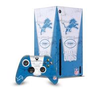 Head Case Designs Licenza Ufficiale NFL Banner Detroit Lions Pacchetto Console Da Gioco Wrap E Pelle Per Controller Compatibile con Xbox Series X