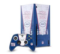 Head Case Designs Licenza Ufficiale NFL Banner New York Giants Pacchetto Console Da Gioco Wrap E Pelle Per Controller Compatibile con Xbox Series X