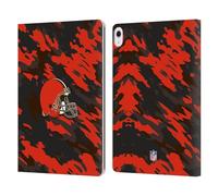 Head Case Designs Licenza Ufficiale NFL Camou Cleveland Browns Logo Custodia Portafoglio in Pelle Compatibile con Apple iPad Air 13 2024/2025