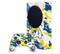 Head Case Designs Licenza Ufficiale NFL Camou Los Angeles Rams Pacchetto Console Da Gioco Wrap E Pelle Per Controller Compatibile con Xbox Series S Console & Controller Bundle
