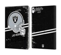 Head Case Designs Licenza Ufficiale NFL Casco Aspetto Sdrucito 100esimo Las Vegas Raiders Logo Art Custodia Portafoglio in Pelle Compatibile con Apple iPad Air 13 2024/2025