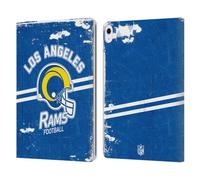 Head Case Designs Licenza Ufficiale NFL Casco Aspetto Sdrucito 100esimo Los Angeles Rams Logo Art Custodia Portafoglio in Pelle Compatibile con Apple iPad Air 13 2024/2025