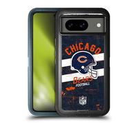 Head Case Designs Licenza Ufficiale NFL Casco Stressato Chicago Bears Logo Art Custodia Antiurto Ultra Blindata Compatibile con Google Pixel 8