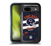 Head Case Designs Licenza Ufficiale NFL Casco Stressato Chicago Bears Logo Art Custodia Antiurto Ultra Blindata Compatibile con Google Pixel 8a