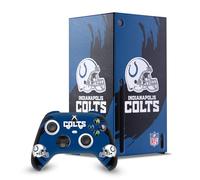 Head Case Designs Licenza Ufficiale NFL Colpo di Scopa Indianapolis Colts Pacchetto Console Da Gioco Wrap E Pelle Per Controller Compatibile con Xbox Series X