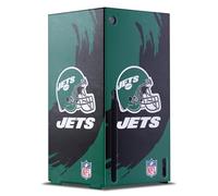 Head Case Designs Licenza Ufficiale NFL Colpo di spazzata New York Jets Console Da Gioco Wrap Compatibile con Xbox Series X