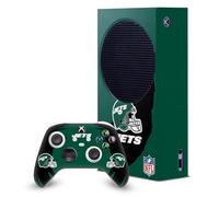 Head Case Designs Licenza Ufficiale NFL Colpo di spazzata New York Jets Pacchetto Console Da Gioco Wrap E Pelle Per Controller Compatibile con Xbox Series S