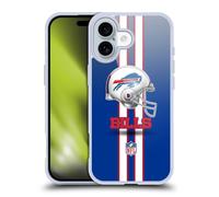 Head Case Designs Licenza Ufficiale NFL Elmetto Buffalo Bills Logo Custodia in Gel [Protezione di Grado Militare] Compatibile con Apple iPhone 16 E Compatibile con MagSafe