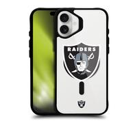 Head Case Designs Licenza Ufficiale NFL Fuori Misura Las Vegas Raiders Black Shockproof Bumper Case [Military Grade Protection] Compatible with Apple iPhone 16 Plus and Compatible with MagSafe