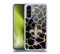 Head Case Designs Licenza Ufficiale NFL Giraffa Stampa Animale New Orleans Saints Art Custodia in Gel [Protezione di Grado Militare] Compatibile con Samsung Galaxy A56 5G