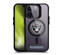 Head Case Designs Licenza Ufficiale NFL Logo Las Vegas Raiders Black Shockproof Bumper Case [Military Grade Protection] Compatible with Apple iPhone 14 Pro and Compatible with MagSafe