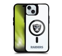 Head Case Designs Licenza Ufficiale NFL Logo Las Vegas Raiders Black Shockproof Bumper Case [Military Grade Protection] Compatible with Apple iPhone 15 Plus and Compatible with MagSafe