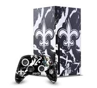 Head Case Designs Licenza Ufficiale NFL Marmo New Orleans Saints Pacchetto Console Da Gioco Wrap E Pelle Per Controller Compatibile con Xbox Series X