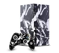 Head Case Designs Licenza Ufficiale NFL Marmoreo Arizona Cardinals Pacchetto Console Da Gioco Wrap E Pelle Per Controller Compatibile con Xbox Series X