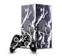 Head Case Designs Licenza Ufficiale NFL Marmoreo Cleveland Browns Pacchetto Console Da Gioco Wrap E Pelle Per Controller Compatibile con Xbox Series X